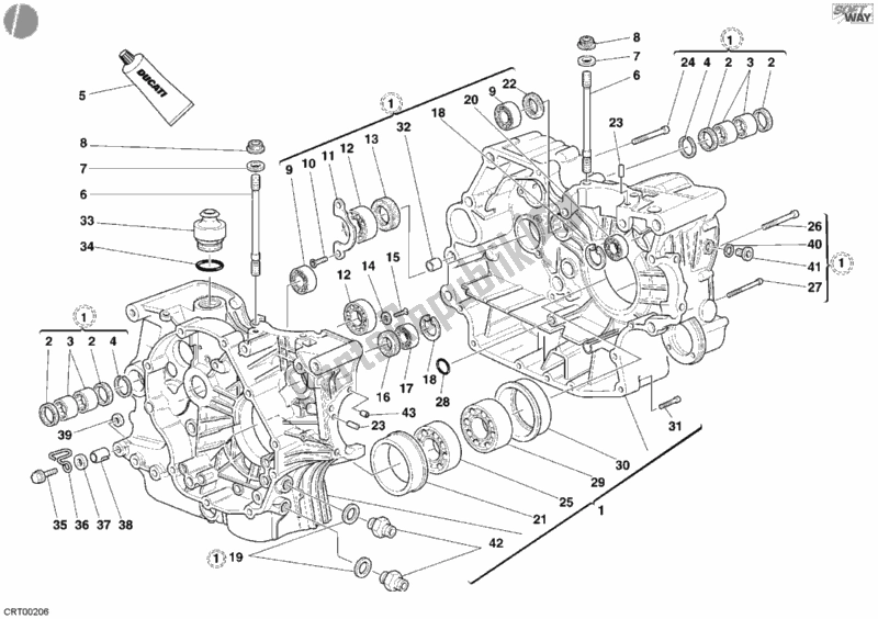 Tutte le parti per il Carter del Ducati Supersport 800 SS USA 2005